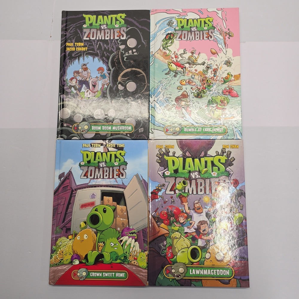 Plants vs Zombies Graphic Novel Lot of 4 Boom Boom Mushroom Lawnmageddon